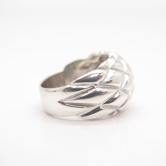 925 Sterling Silver Vintage Cage Ring Size 9.5 - image 4