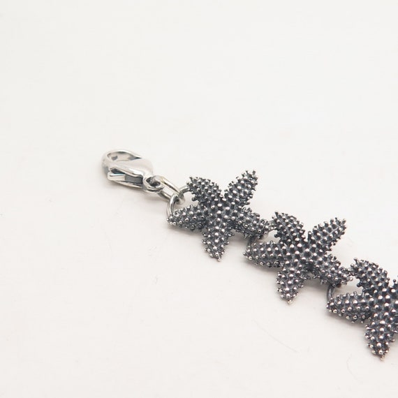925 Sterling Silver Vintage Starfish Link Bracele… - image 5