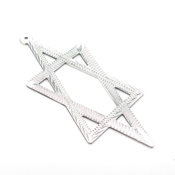 925 Sterling Silver Vintage Star of David Judaica… - image 4