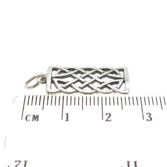 925 Sterling Silver Vintage Celtic Pendant - image 3