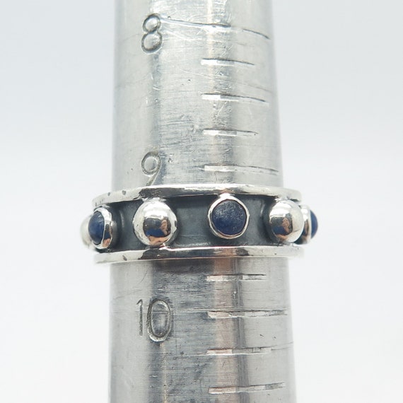 925 Sterling Silver Vintage Mexico Lapis Lazuli G… - image 8
