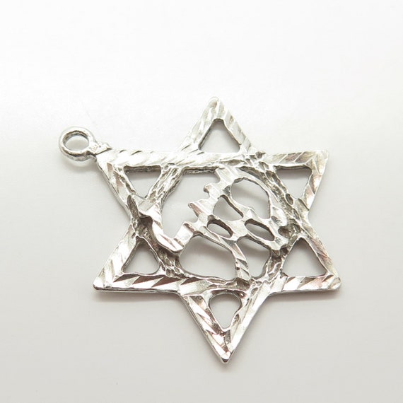 925 Sterling Silver Vintage Star of David Judaica… - image 7