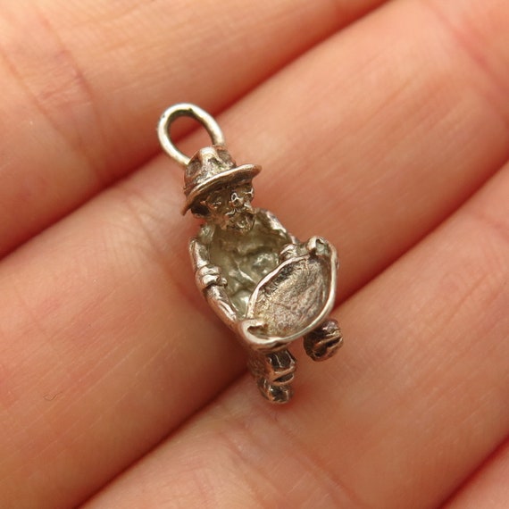 Pick And Shovel Coal Miner Tools Mining 3D .925 Sterling Silver Charm Pendant