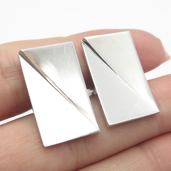 835 Silver Vintage Rectangle Cufflinks