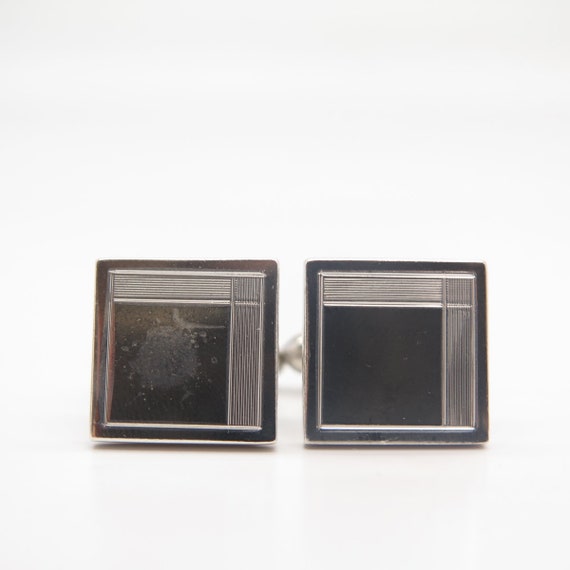 925 Sterling Silver Vintage Lamode Stripped Cuffl… - image 3