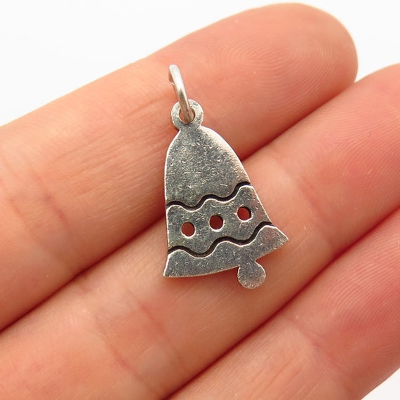 0.79 in x 0.59 in Jewel Tie Sterling Silver Polished Movable Bell Charm 0.79 in x 0.59 in Jewel Tie Sterling Silver Polished Movable Bell Charm