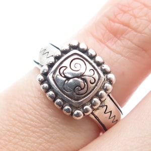 BRIGHTON 925 Sterling Silver Vintage Butterfly Oxidized Ring Size 5 image 1
