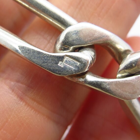 925 Sterling Silver Elongated Cuban Link Bracelet… - image 6