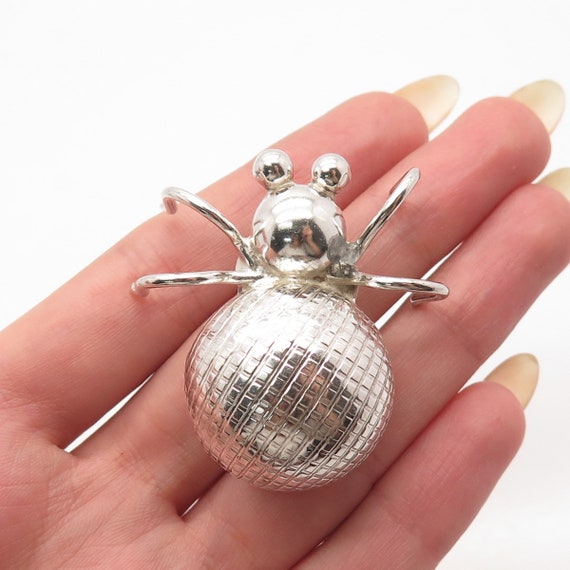 925 Sterling Silver Vintage Mexico Beatle Insect … - image 1