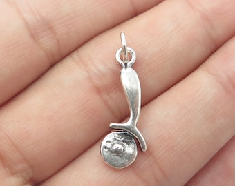 925 Sterling Silver Old Stock Pizza Knife Charm Pendant