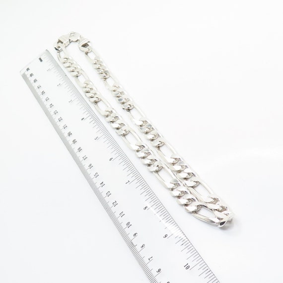 925 Sterling Silver Italy Cuban Figaro Chain Neck… - image 2