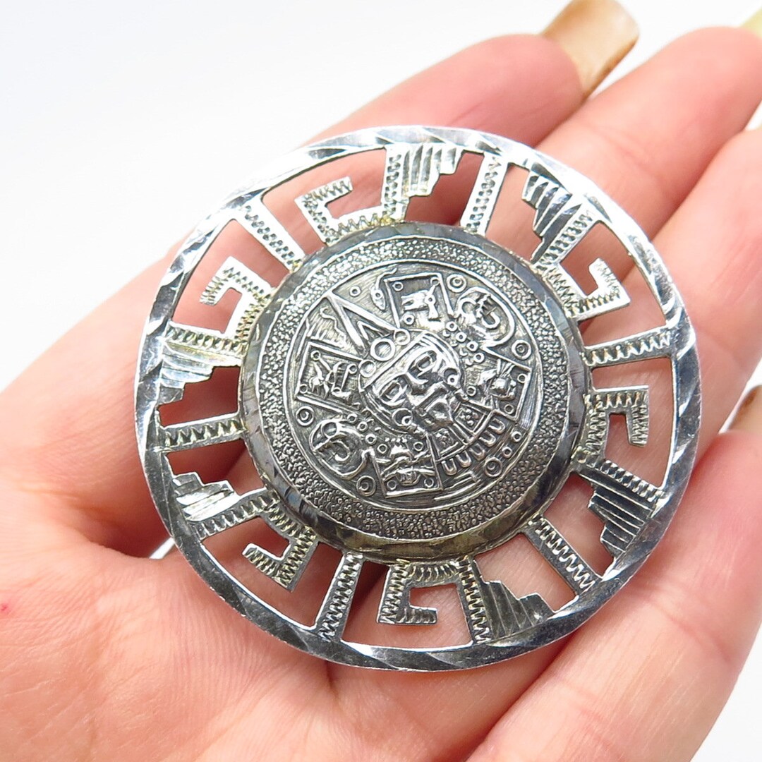 メキシコ　アステカカレンダー　ブローチネックレスsilver925 il_1080xN.3619954820_klht.jpg
