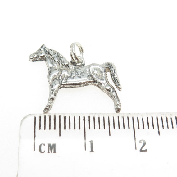 925 Sterling Silver Vintage Horse Pendant - image 3