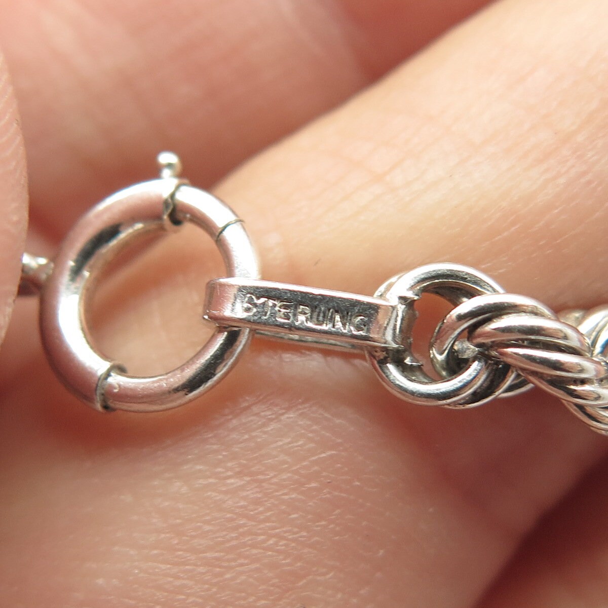 その他 rewrite + 925 Sterling Silver Twisted Rope Link Bracelet 7