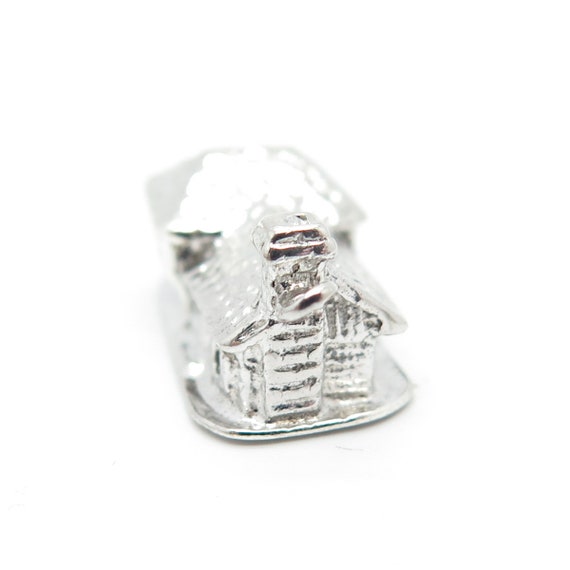 925 Sterling Silver Vintage Old House Charm Penda… - image 6