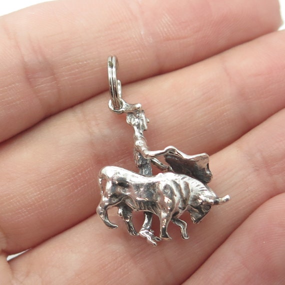 925 Sterling Silver Vintage Matador Bullfighting … - image 2