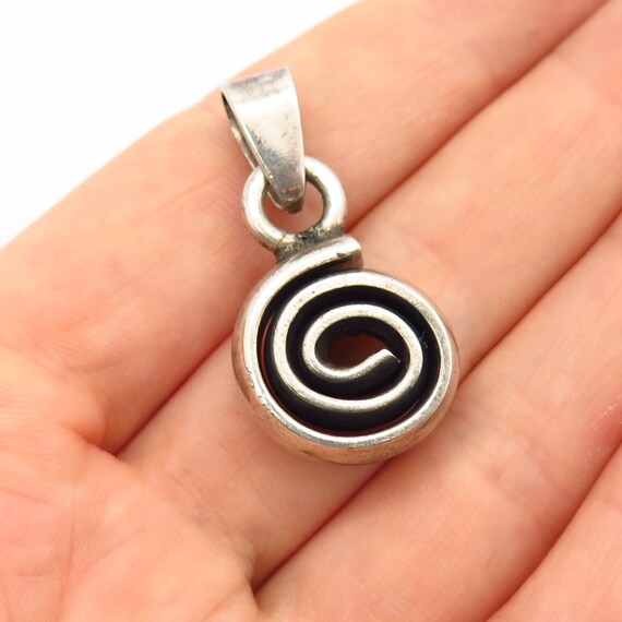 Fantasy spiral necklace / pendant - 925 sterling silver main image 1