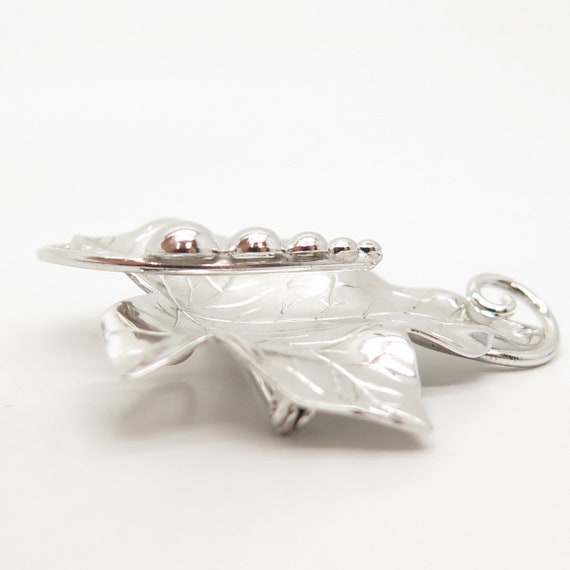 925 Sterling Silver Vintage Carl Art Grape Leaf P… - image 4