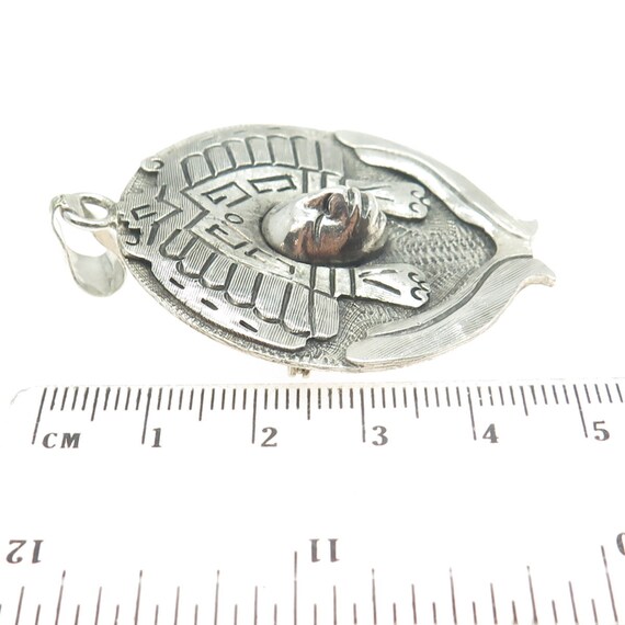 925 Sterling Silver Vintage Mexico Aztec Goddess … - image 3