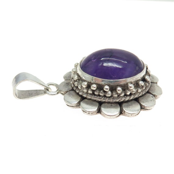 925 Sterling Silver Vintage Real Amethyst Gemston… - image 6