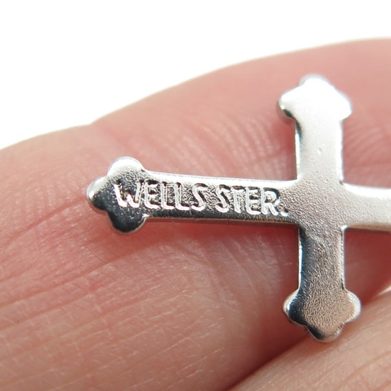 WELLS 925 Sterling Silver Antique Art Deco Cross … - image 7