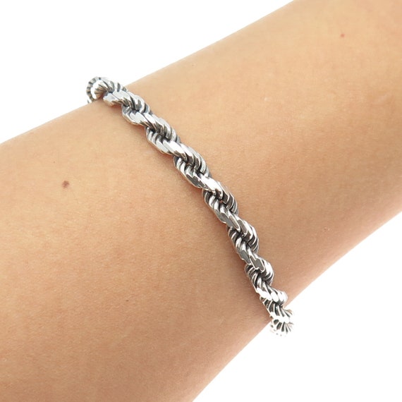 Italy vintage twist rope bracelet 925