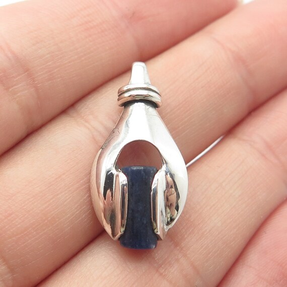 925 Sterling Silver Vintage Israel Real Sodalite … - image 1