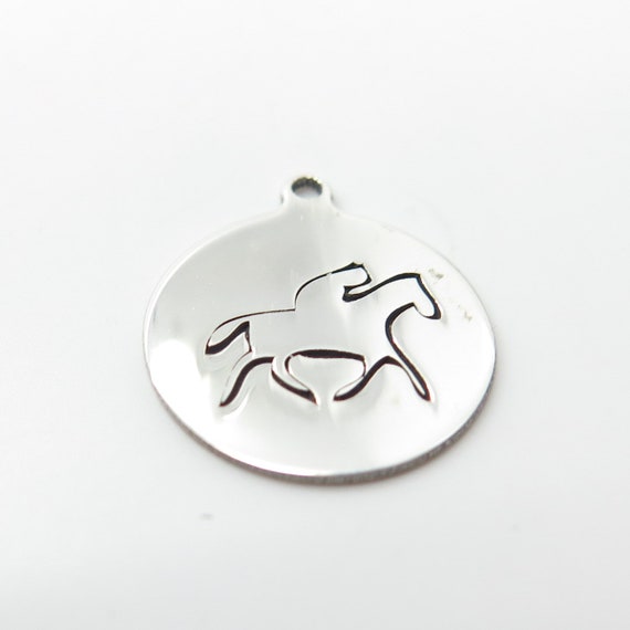 925 Sterling Silver USA Two In Town Racing Horses… - image 4