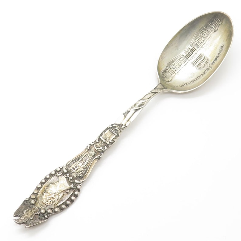 Vtg Signed 925 Sterling Silver US Capitol Washington DC Spoon