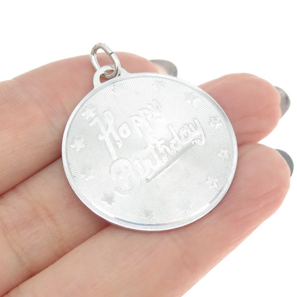 B. A. BALLOU and CO. 925 Sterling Silver Vintage "Happy Birthday" Pendant