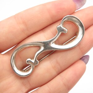 925 Sterling Silver Vintage Mexico Modernist Pin Brooch