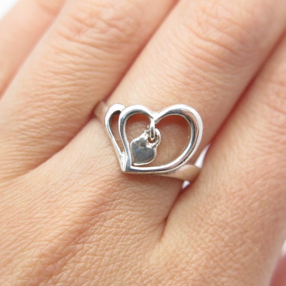 PREEK Rough Heart Stone Ring SV925 Size 17