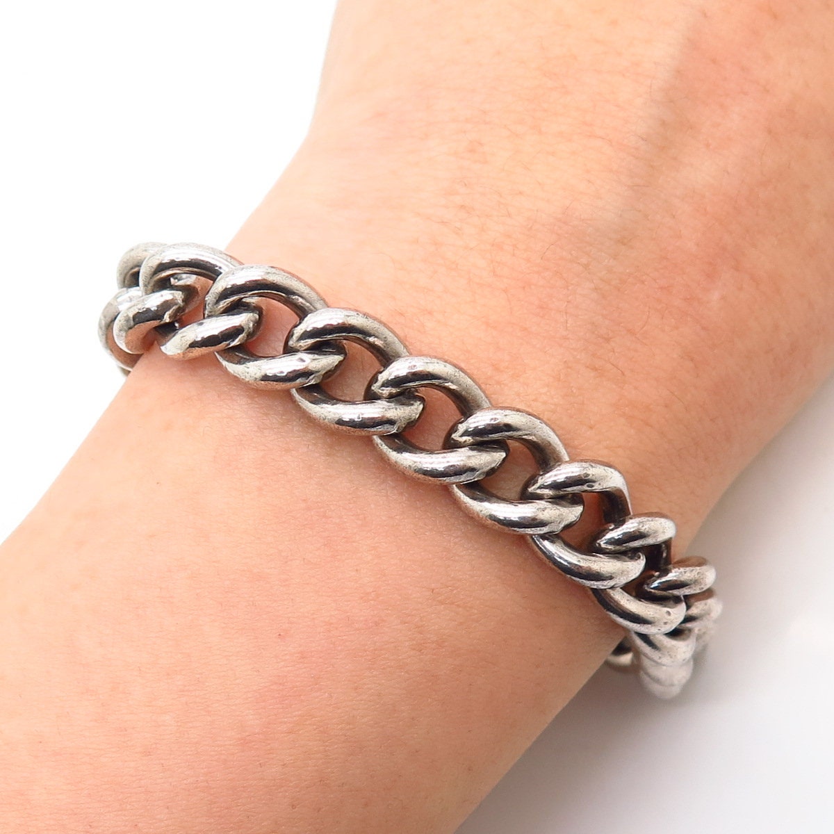 925 Sterling Silver Cable Link Bracelet 6 3/4 925 Sterling Silver Cable Link Bracelet 6 3/4