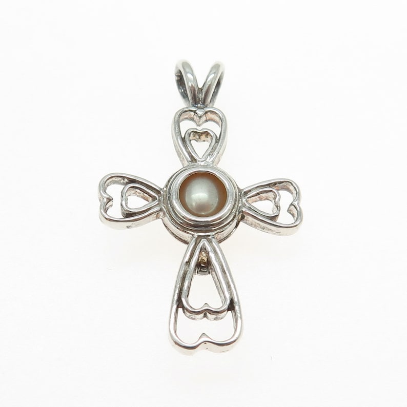 KABANA 925 Sterling Vintage Real Pearl Interchangeable Cage Heart Cross kabana-925-sterling-vintage-real-pearl-interchangeable-cage-heart-cross