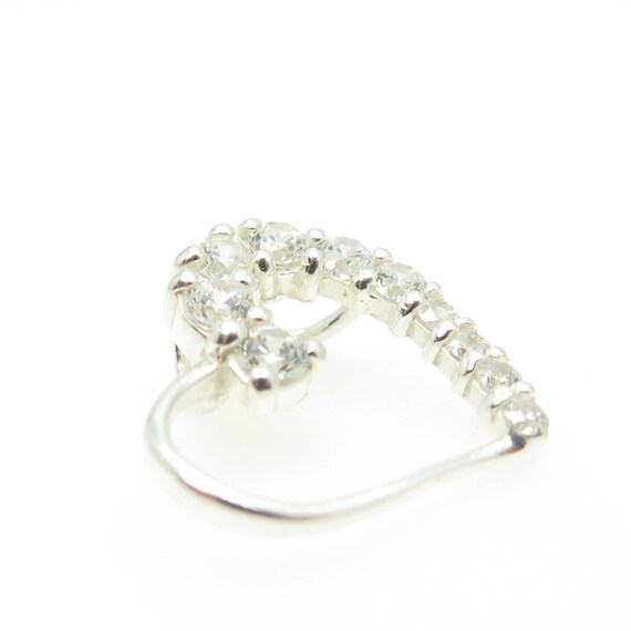 HAN 925 Sterling Silver Round-Cut C Z Heart Pendant View 6