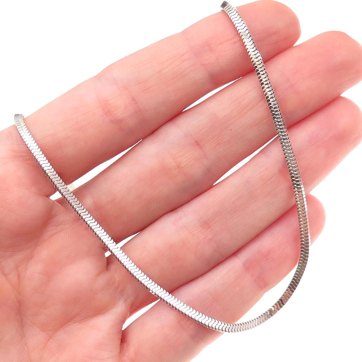 Vintage Sterling Silver Snake Chain - Etsy