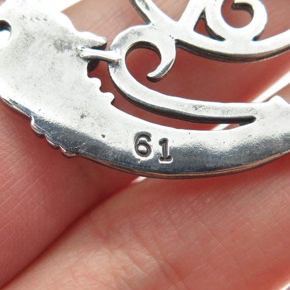 925 Sterling Silver Vintage Irish Claddagh Celtic… - image 8