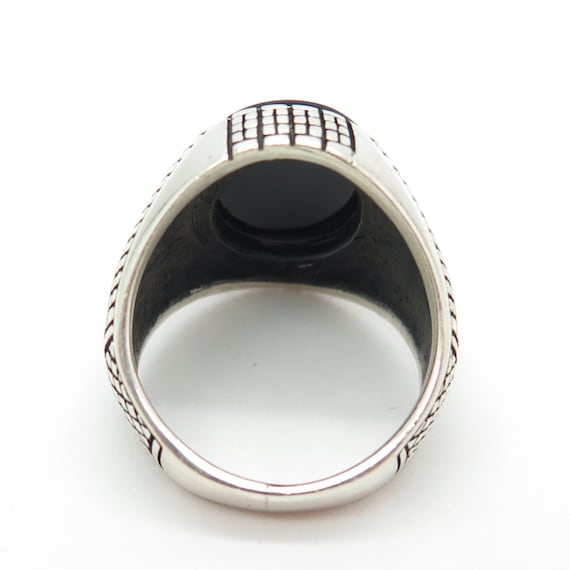 925 Sterling Silver Vintage Real Black Onyx Gemst… - image 5