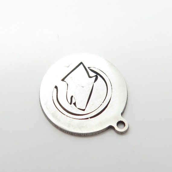 925 Sterling Silver USA Two In Town Wolf Charm Pendant View 6