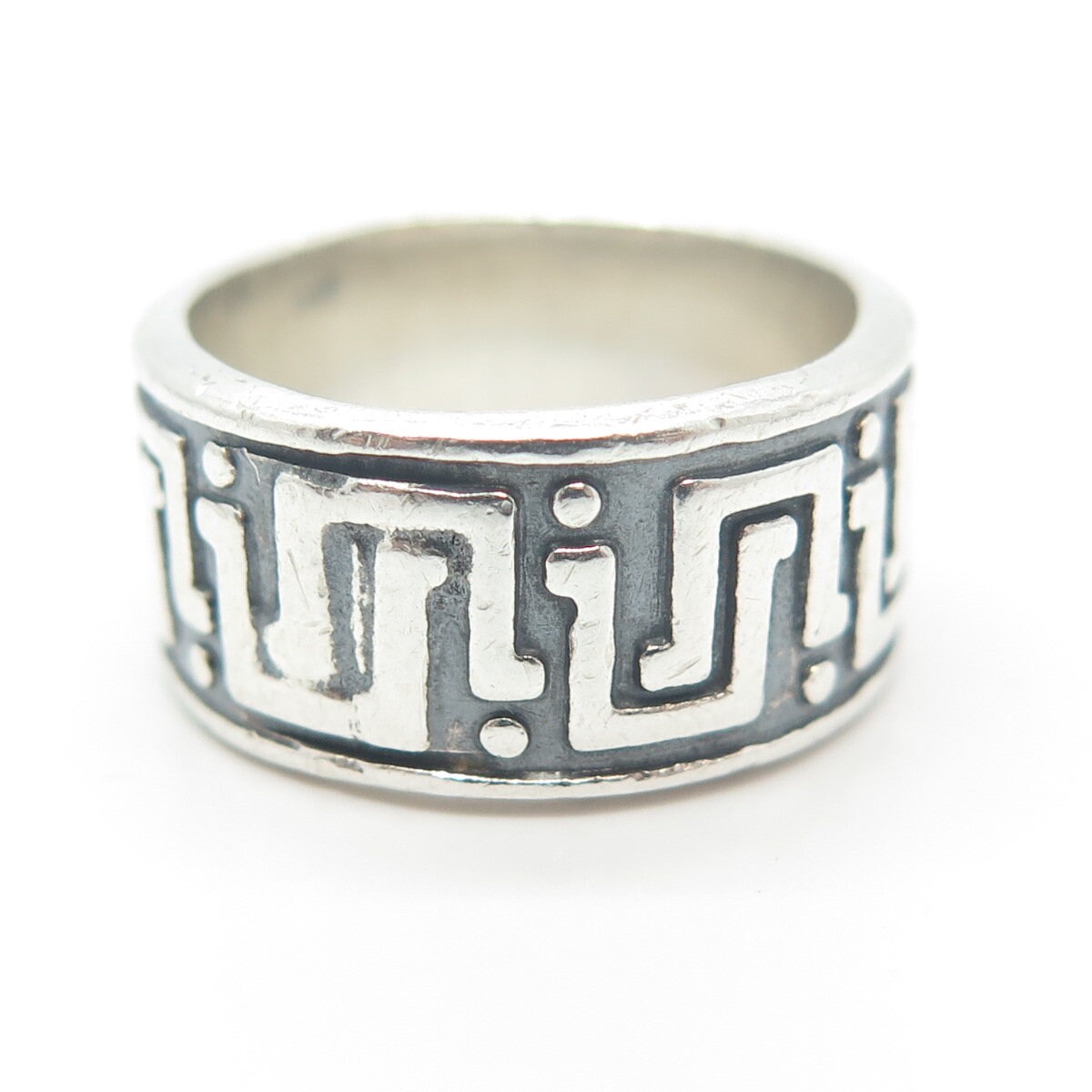 925 Sterling Silver Vintage Mexico Maze Band Ring Size 5.75 - Etsy