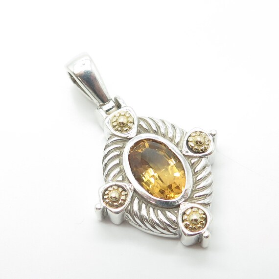 925 Sterling Silver / 18K Gold Vintage Italy Real… - image 4