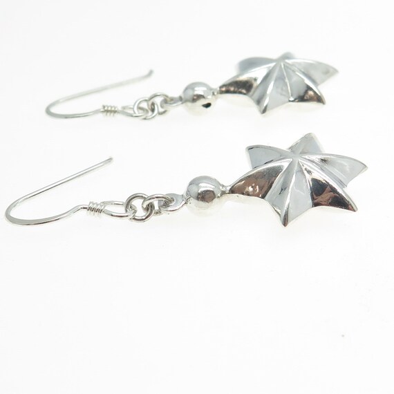 925 Sterling Silver Vintage 6-Pointed Army Star E… - image 4