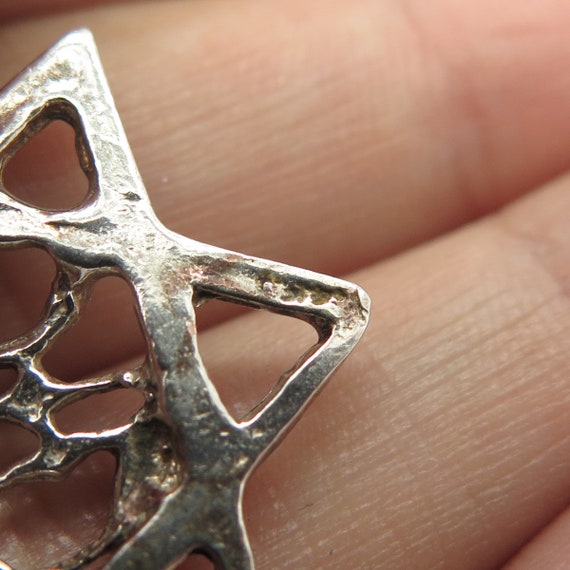 925 Sterling Silver Vintage Star of David Judaica… - image 8