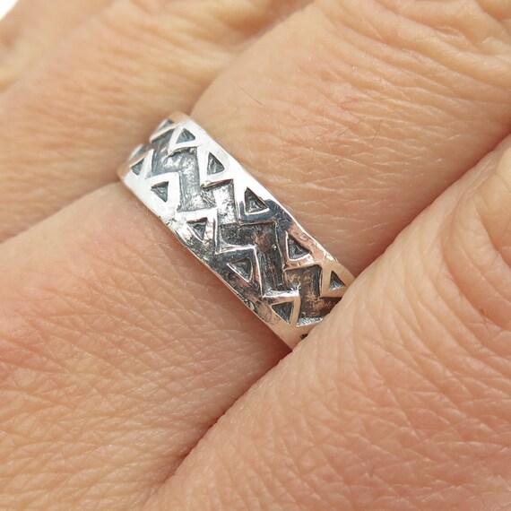 アクセサリー Vintage Silver 70's France Made Ring 925 ZXZX Vintage 925 Sterling Silver MOP Domed Ring 14.4g, 5.75s