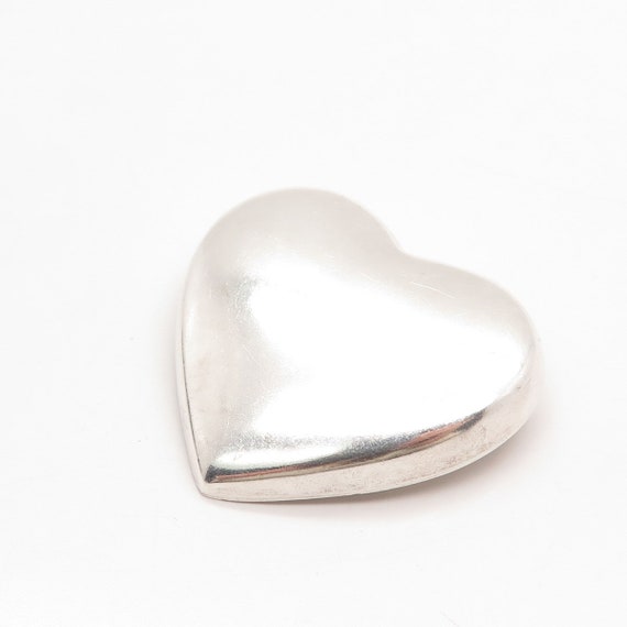 925 Sterling Silver Vintage Mexico Smooth Heart P… - image 5