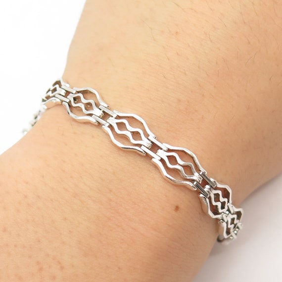 Vintage Italy Sterling Wave Bracelet
