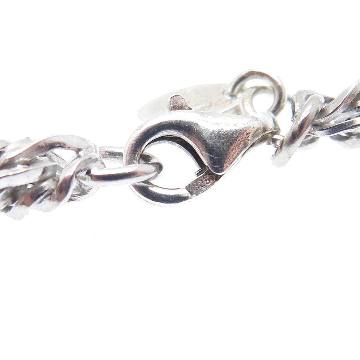 DYADEMA 925 Sterling Silver Vintage Italy Twisted Rope Link 