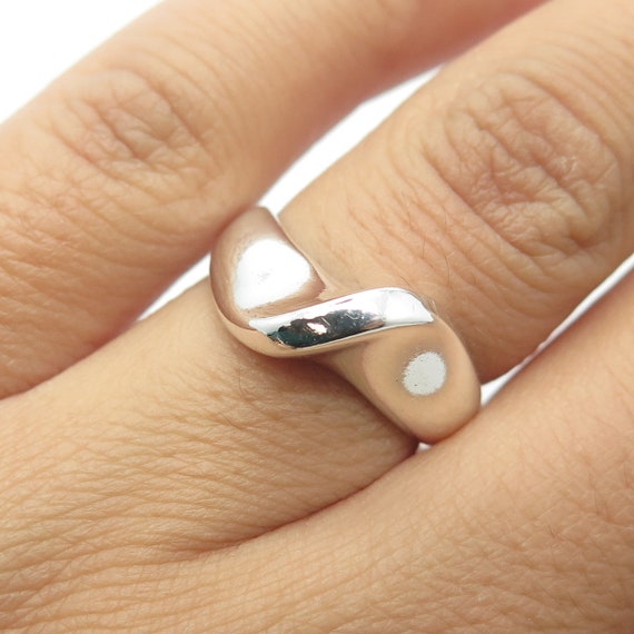 CELLINI 925 Sterling Silver Vintage Modernist Ring