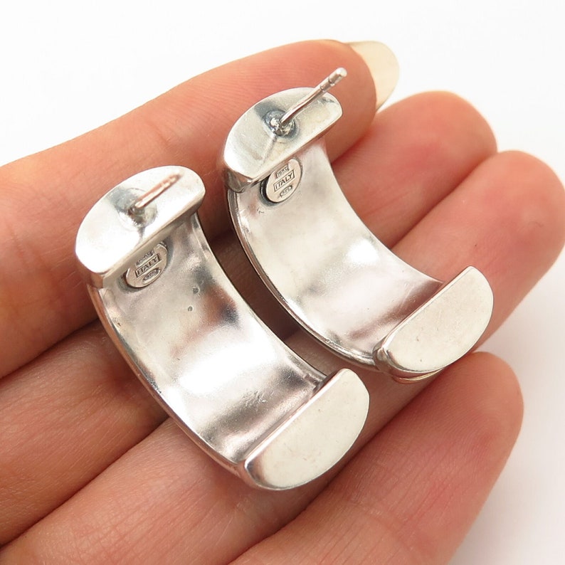 925 Sterling Silver 18K Italy Woven Design Earrings