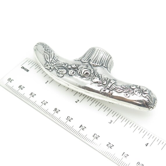 925 Sterling Silver Antique Victorian Repousse Ro… - image 3